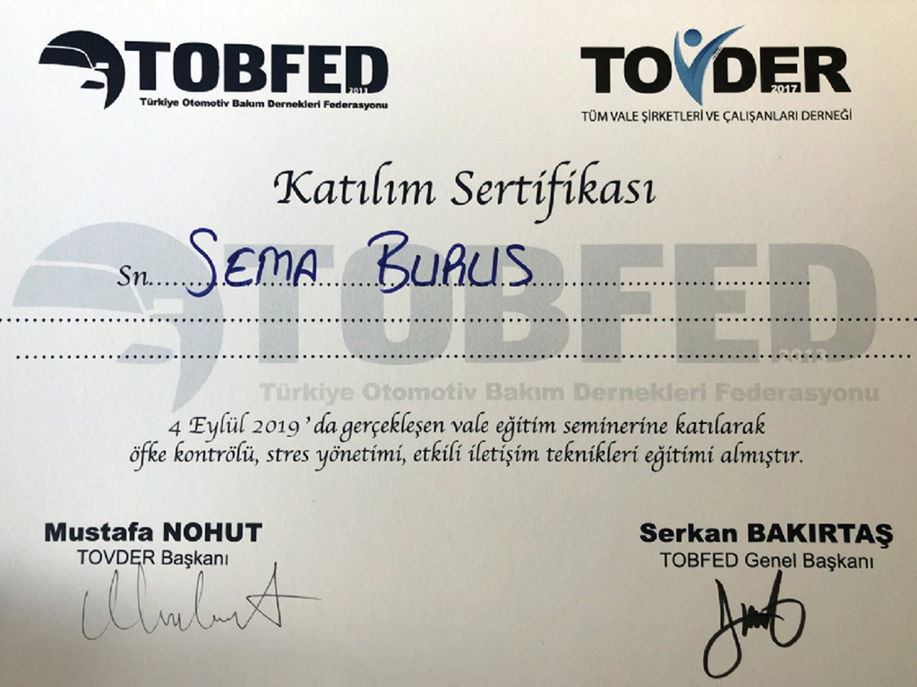 Sertifika 1